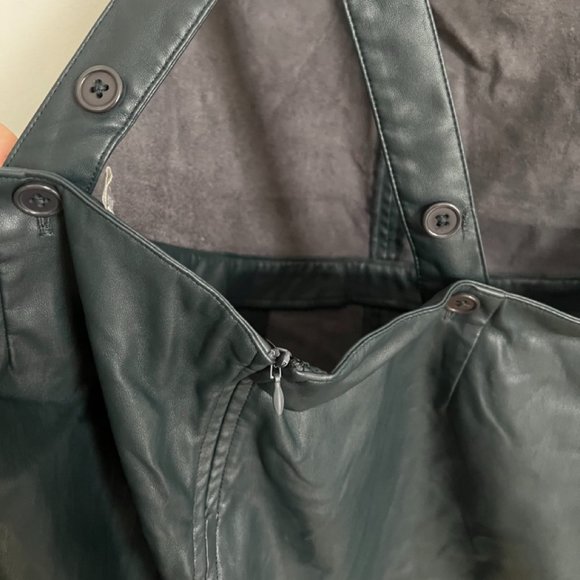 ASOS leather look oversized pinafore playsuit - Picture 7 of 7